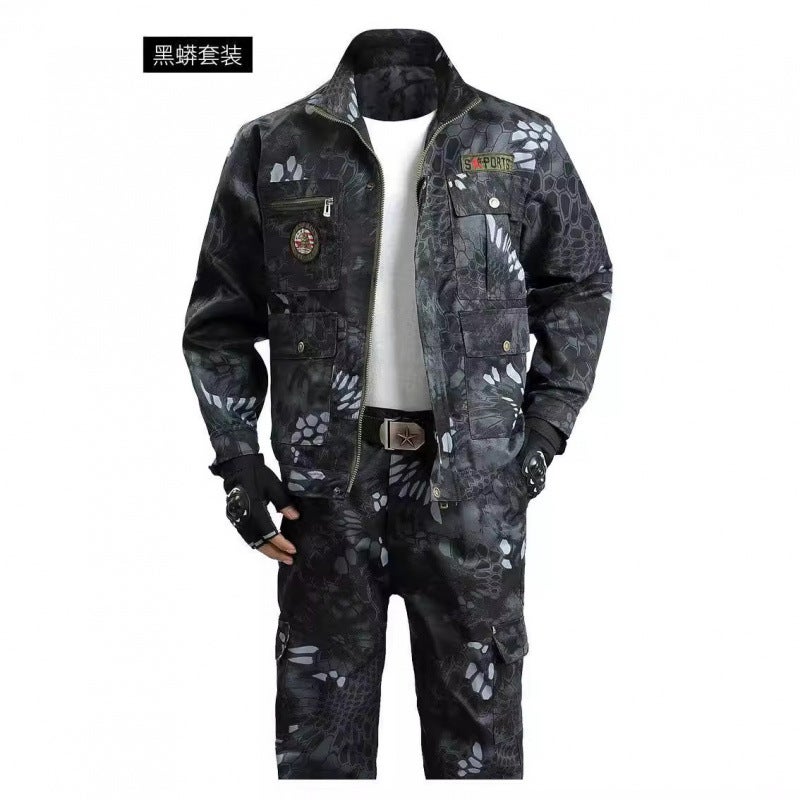 Camouflage Suit Men'S Military Training Uniform New Men'S Multi-Pocket Workwear Wear-Resistant Construction Site Worker Labor Protection Work Clothes - Image 5